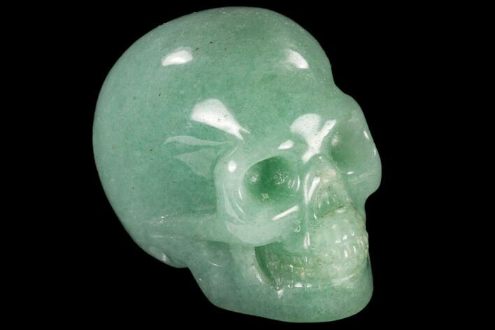 Realistic, Polished Green Aventurine Skull #116808